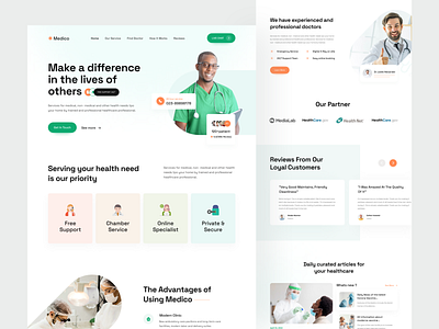 Medical - Website Landing Page Exploration clinic consultant consultation doctor health healthcare landingpage hospital landing landing page medical medicalapp medicine medico ui web website