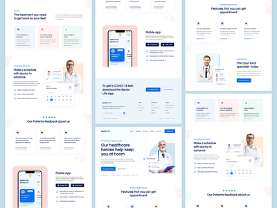 Senior Life - Healthcare Web Redesign Concept consultant doctor doctor consultant health healthcare healthcare landing healthcare website hospital landing page medical medical landingpage medical website service ui web website