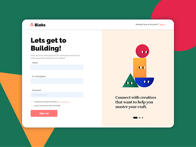 Daily UI #1 — Sign Up create account daily ui challenge dailyui dailyui 001 illustration signup ui web
