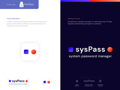 Logo Redesign sysPass concept design process design proposal logo logodesign redesign redesign concept
