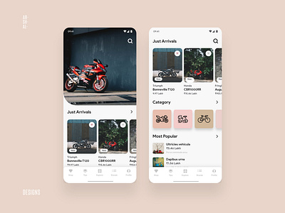 Bike App UI Concept