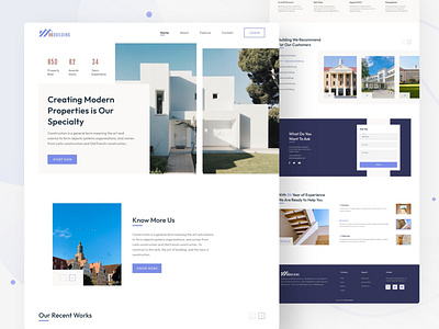 Construction Landing UI Design