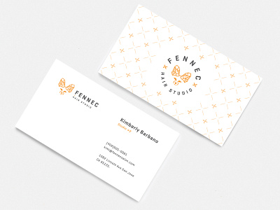 Business cards animal logo branding fennec logo fox logo minimal minimal layout pattern typography wild