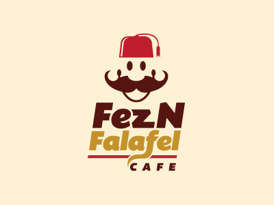 Fez N Falafel Cafe cafe logo minimal simple turkish typography