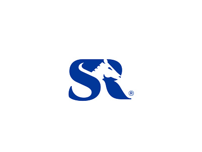S + R + horse monogram animal logo horse minimalist logo negative space logo typography