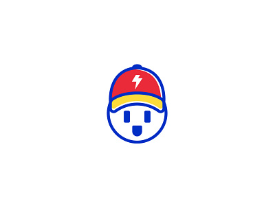 mister electric cap electric electrician electricity minimalist logo