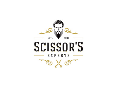 Barber Logo barber barber logo barbershop gentleman haircut luxury logo minimal professional logo scissors
