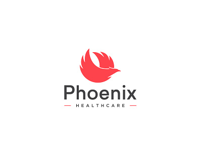phoenix logo animal logo bird clean minimal phoenix logo round logo simple wings