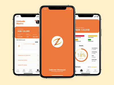 Zedcrest mobile app app dailyui design finance finance app loan loan app minimal mobile ui ui ux