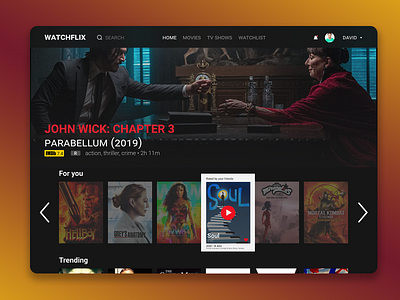 tv streaming site design