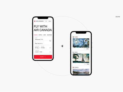 Air Canada - Redesign_Mobile air canada aircraft airport booking plane travel ui ux