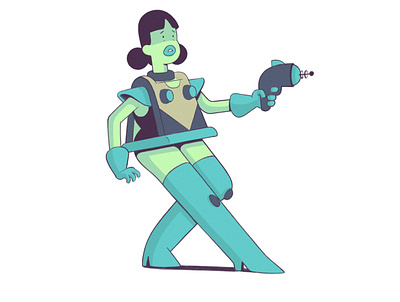 Space Mädchen character design comics illustration