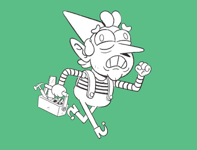 Ronnie the Elf animation character design christmas design elf illustration santa claus