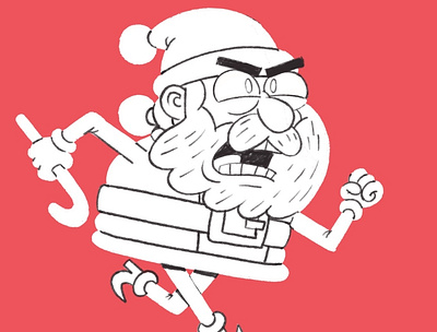 Mean Santa angry character character design christmas comics illustration noel run cycle santa santaclaus visual development