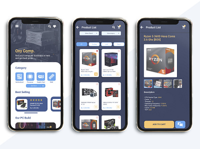 Oxy Computer shop app app computer ecommerce ecommerce app mobile app mobile app design mobile ui mockup ui ux uidesign uiux vector