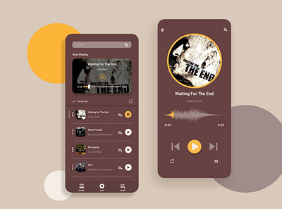 Chocolate Music Player app chocolate design illustration mobile ui music music app music player ui ui ux vector vector illustration