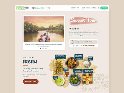 Thuan Tinh Cooking Tour Web Redesign cooking food interface layout travel uidesign uiux web design