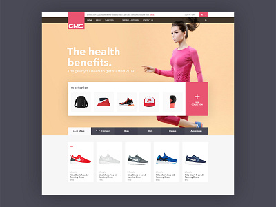 Ecommerce sport layout app interface layout sport ui uiux web design website
