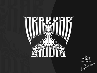 Drakkar Studio affinity bnw branding calligraphy design drakkar illustration ipad lettering logo logotype monochrome ship viking