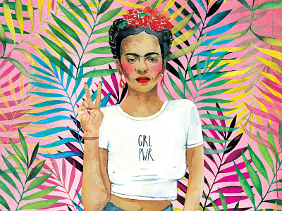 Illustration | Portrait Modern Day Frida Kahlo