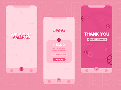 HELLO DRIBBBLE! android app debut design design app flatdesign hellodribbble illustration iphone app ui ux