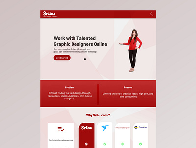 Sribu.com Landing Page app branding design illustration illustrator logo ui ux web website