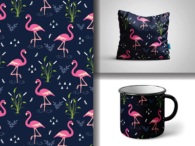 Seamless Flamingo Pattern