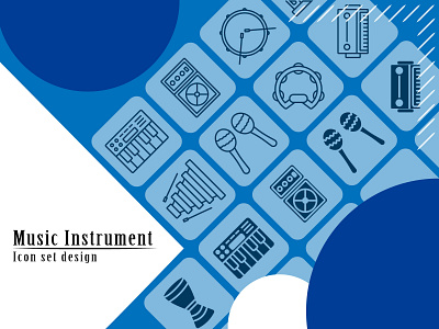 Music instrument icon set design design icon logo ui vector web