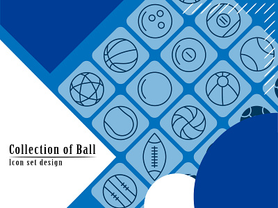 Collection of ball icon set design app icon logo ui web website