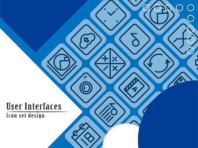 User interfaces icon set design app design icon ui vector web website