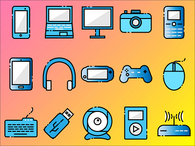 modern style gadget icon icon logo vector