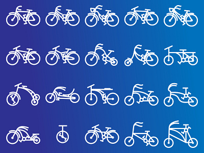 Outline style bike icon icon vector