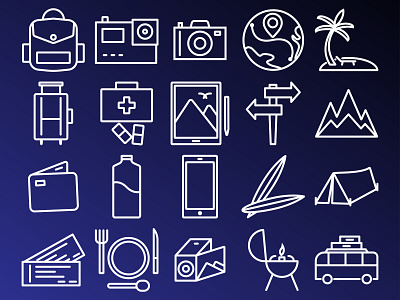 traveling icon vector