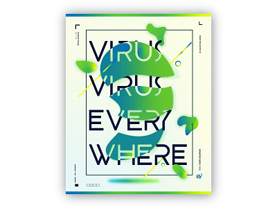 Reposting poster number - AI daily challenge Day 02 3d shapes branding illustraions illustration illustrator layout poster art poster design posters typogaphy typographic viruses