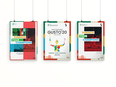 Poster - Gusto - a sports fest branding colorful poster design fest poster illustraions logo mockup poster poster art poster design poster mockups posters sports posters visual design