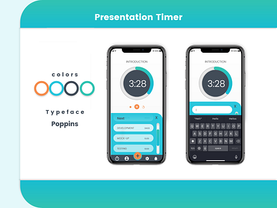 Presentation Timer UI adobe xd iphone iphone app iphone mockup iphonexs mockups poppins presentation timer timer app ui challenge uidesign uiuxdesigner