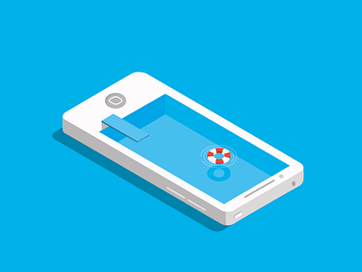 Swimming iphone ipool iso isometric phone pool swim swimming