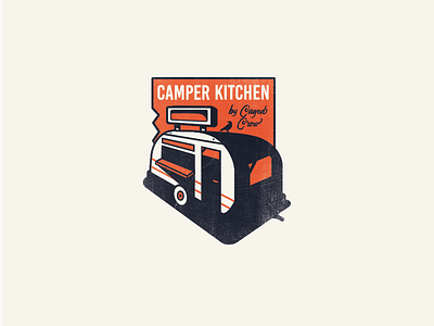 Camper Kitchen camper crow food trailer kitchen logo silhouette trailer vintage