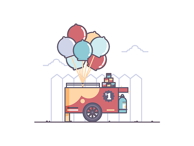 Balloon? 2 balloon cart condom gas illustration illustrator seller