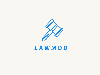 Law hammer key law logo