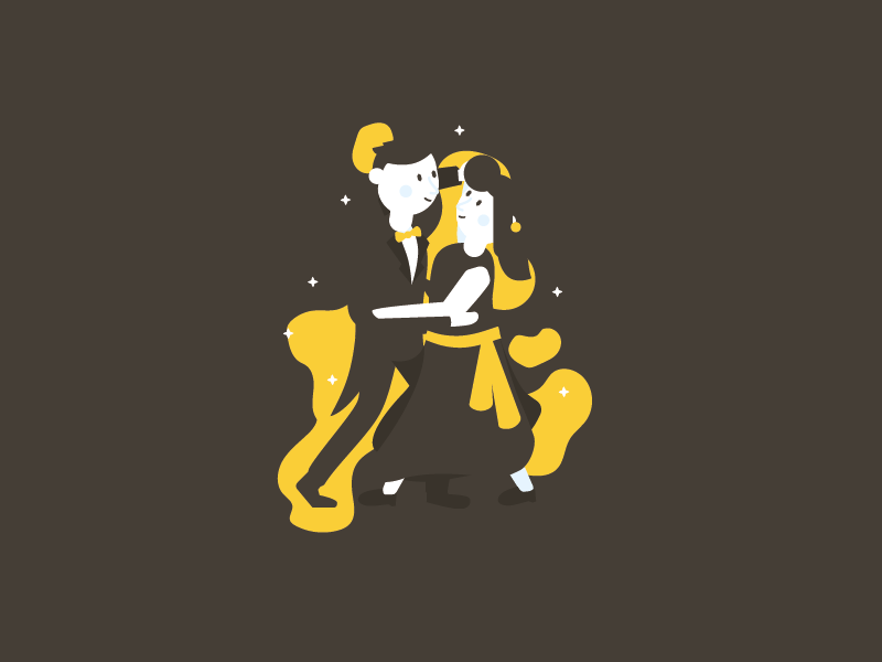 01-Waltz dance explore move vector waltz yellow