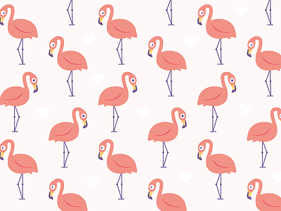 Flamingo-Pattern flamingo illustration love pattern pink vector