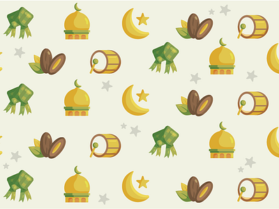 Eid Pattern eid icon illustration kurma mosque pattern ramadhan vector