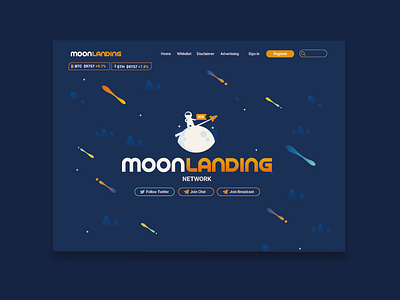 Moonlanding 01 design home moonlanding website website design