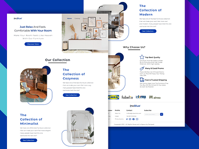 IncBlue furniture website furniture ui web web design