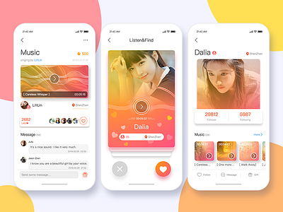 Find a friend with your voice app social contact ui ux voice