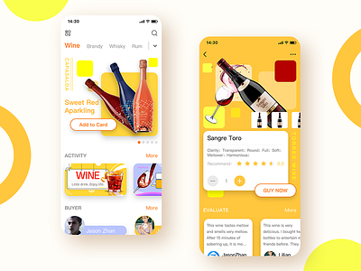 Mall app for wine mall shopping ui ux wine