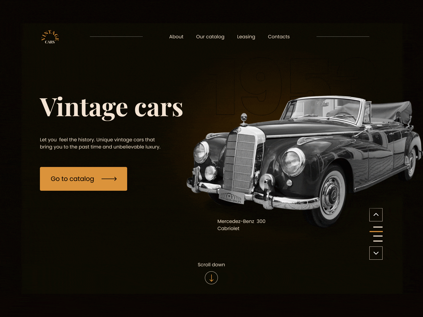 Vintage Cars Web Site Concept animated gif animation branding car concept concept design design gif uidesign uiux vinatge webdesign website