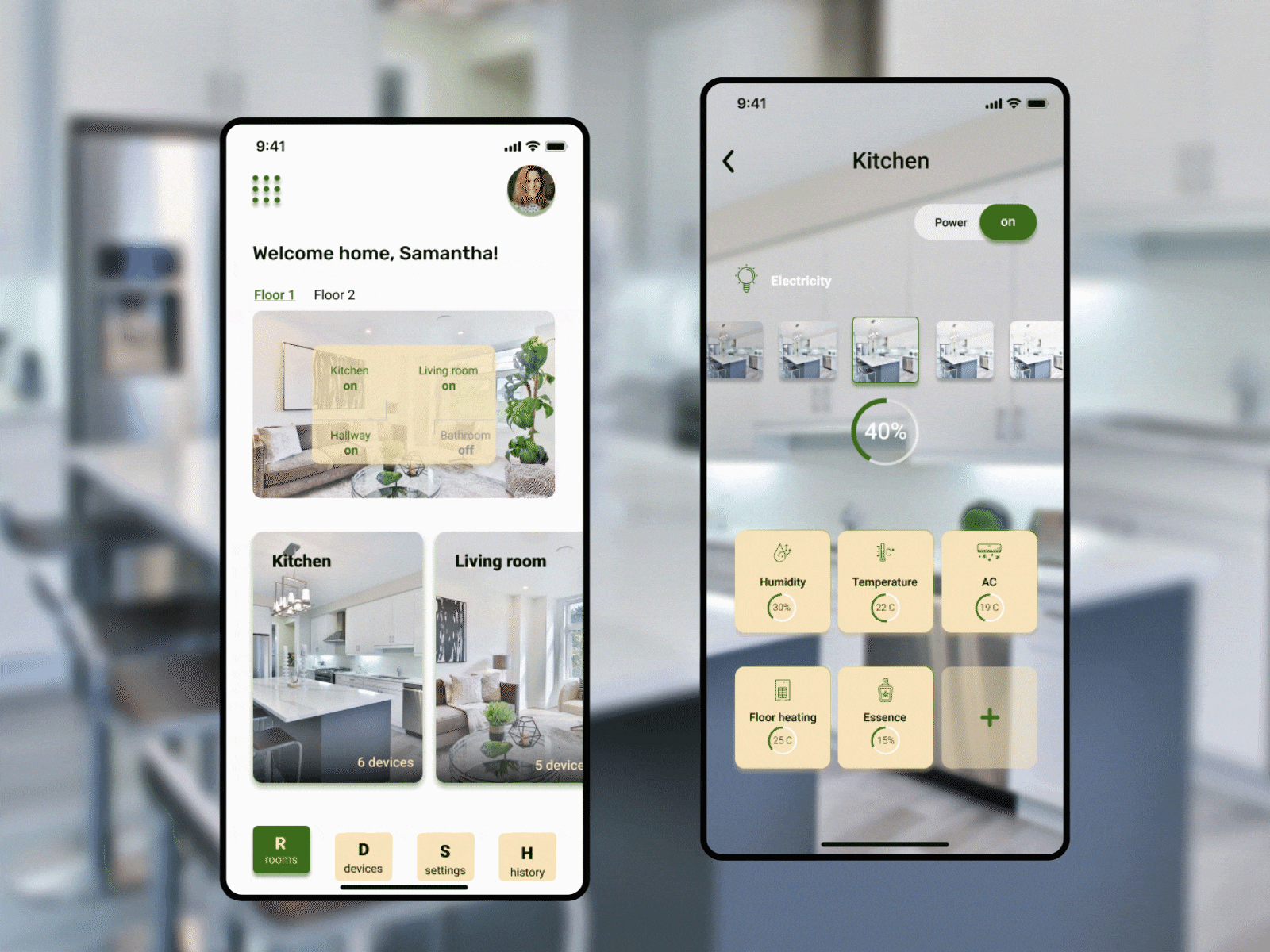 Smart Home App animated gif animation application branding flat photo smart uidesign