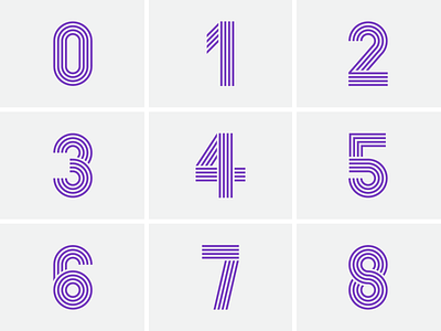 TFT – Numbers branding design icon set icons identity lines typography vector